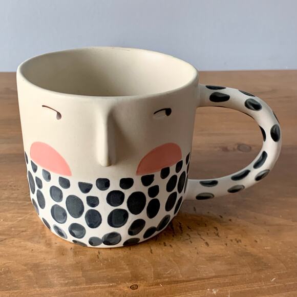Anthropologie Coffee Face Mug Cup 3D Visage Artist FOTINI TIKKOU Hand Painted 2 - Picture 9 of 16